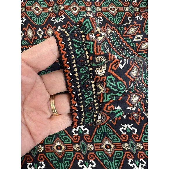 Dolce Vita Open Back Blouse~Size XS~Tribal Pattern Geometric Print Classic L6 21 - Picture 10 of 12